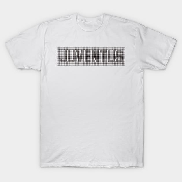 Juventus Black Line Art T-Shirt by radeckari25